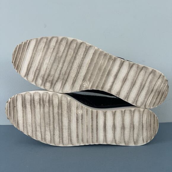 Boden Nina Navy Blue Patent Leather Platform Brogues Wingtip Loafers - Picture 9 of 10